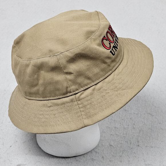 Cornell University Bucket Hat Beige Tan Spelled Out Logo Cap Classic Sportswear - Picture 5 of 7